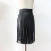 Faux Leather Skirt with Tassels - Image 5